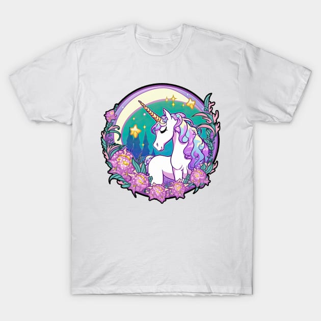 kawaii unicorn T-Shirt by ksemstudio